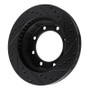 R1 77-79 Ford F-350 4WD (Excl Super Duty) Front Left Drilled & Slotted Black Brake Rotor