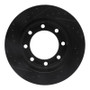 R1 76-79 Ford F-250 4WD (Excl Super Duty) Front Right Drilled & Slotted Black Brake Rotor