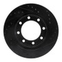 R1 76-79 Ford F-250 4WD (Excl Super Duty) Front Left Drilled & Slotted Black Brake Rotor