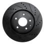 R1 16-25 Mazda CX-5 Front Right Drilled & Slotted Black Brake Rotor