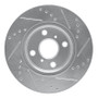 R1 06-19 Scion IQ Front Left Drilled & Slotted Silver Brake Rotor