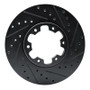 R1 96-04 Infiniti QX4 Front Right Drilled & Slotted Black Brake Rotor