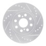 R1 00-05 Toyota MR2 Spyder Rear Right Drilled & Slotted Silver Brake Rotor