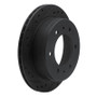 R1 88-95 Nissan Pathfinder Rear Right Drilled & Slotted Black Brake Rotor