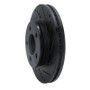 R1 96-98 Mazda MPV Front Right Drilled & Slotted Black Brake Rotor