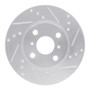 R1 00-05 Toyota MR2 Spyder Front Right Drilled & Slotted Silver Brake Rotor