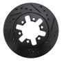 R1 82-85 Nissan 720 Datsun Front Right Drilled & Slotted Black Brake Rotor