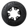 R1 82-85 Nissan 720 Datsun Front Right Drilled & Slotted Black Brake Rotor