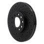 R1 99-03 Ford Windstar Front Left Drilled & Slotted Black Brake Rotor