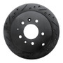 R1 92-06 Mazda 929 Rear Left Drilled & Slotted Black Brake Rotor