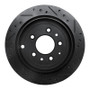 R1 92-06 Mazda 929 Rear Left Drilled & Slotted Black Brake Rotor