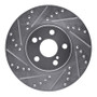 R1 00-10 Pontiac Vibe Front Left Drilled & Slotted Silver Brake Rotor