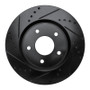 R1 07-15 Nissan Sentra Front Left Drilled & Slotted Black Brake Rotor