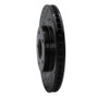 R1 07-15 Nissan Sentra Front Left Drilled & Slotted Black Brake Rotor