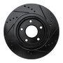 R1 07-15 Nissan Sentra Front Left Drilled & Slotted Black Brake Rotor