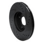R1 14-23 Ford Fiesta (USA/Canada) Front Left Drilled & Slotted Black Brake Rotor