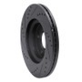R1 07-13 Nissan Altima Front Right Drilled & Slotted Black Brake Rotor