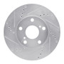 R1 92-06 Lexus ES300 Front Left Drilled & Slotted Silver Brake Rotor