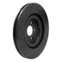 R1 13-14 Ford Mustang Front Right Drilled & Slotted Black Brake Rotor