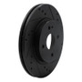 R1 11-15 Mazda 2 (Mexico) Front Right Drilled & Slotted Black Brake Rotor