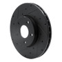 R1 12-18 Ford C-MAX Front Left Drilled & Slotted Black Brake Rotor