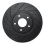 R1 03-05 Nissan Maxima Front Left Drilled & Slotted Black Brake Rotor