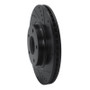 R1 02-06 Infiniti I35 Front Right Drilled & Slotted Black Brake Rotor