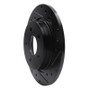 R1 12-18 Ford Focus Rear Right Drilled & Slotted Black Brake Rotor
