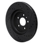 R1 09-10 Ford Taurus SHO Front Left Drilled & Slotted Black Brake Rotor