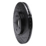 R1 09-10 Ford Taurus (Excl SHO) Front Right Drilled & Slotted Black Brake Rotor