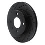 R1 95-00 Nissan 200SX Front Left Drilled & Slotted Black Brake Rotor