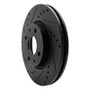 R1 08-11 Ford Focus Front Left Drilled & Slotted Black Brake Rotor