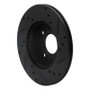 R1 95-00 Nissan 200SX Front Left Drilled & Slotted Black Brake Rotor