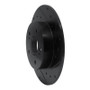 R1 94-04 Infiniti I30 Rear Right Drilled & Slotted Black Brake Rotor