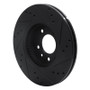 R1 06-13 Ford Fusion Front Left Drilled & Slotted Black Brake Rotor