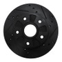 R1 88-91 Mazda 929 Front Right Drilled & Slotted Black Brake Rotor