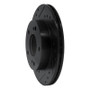 R1 94-96 Nissan 240SX Front Left Drilled & Slotted Black Brake Rotor