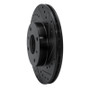 R1 93-06 Infiniti G20 Front Right Drilled & Slotted Black Brake Rotor
