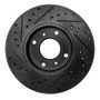 R1 93-06 Infiniti G20 Front Right Drilled & Slotted Black Brake Rotor