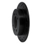 R1 91-06 Nissan NX Rear Left Drilled & Slotted Black Brake Rotor