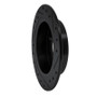 R1 91-06 Nissan NX Rear Left Drilled & Slotted Black Brake Rotor