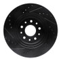 R1 05-09 Ford Freestyle Front Right Drilled & Slotted Black Brake Rotor