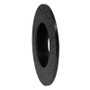R1 02-04 Ford Focus Rear Left Drilled & Slotted Black Brake Rotor