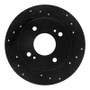 R1 90-06 Infiniti G20 Rear Right Drilled & Slotted Black Brake Rotor