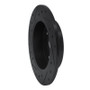 R1 90-06 Infiniti G20 Rear Right Drilled & Slotted Black Brake Rotor