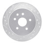 R1 98-10 Lexus GS430 Rear Left Drilled & Slotted Silver Brake Rotor