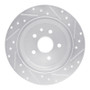R1 98-10 Lexus GS430 Rear Left Drilled & Slotted Silver Brake Rotor