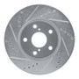 R1 92-10 Lexus IS300 Front Left Drilled & Slotted Silver Brake Rotor