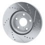 R1 92-10 Lexus IS300 Front Left Drilled & Slotted Silver Brake Rotor