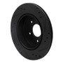 R1 89-96 Nissan 300ZX Rear Left Drilled & Slotted Black Brake Rotor